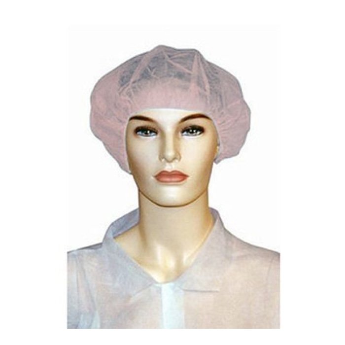 Шапочка-берет медицинская одноразовая, размер универсальный (12г/кв.м, Голубая)