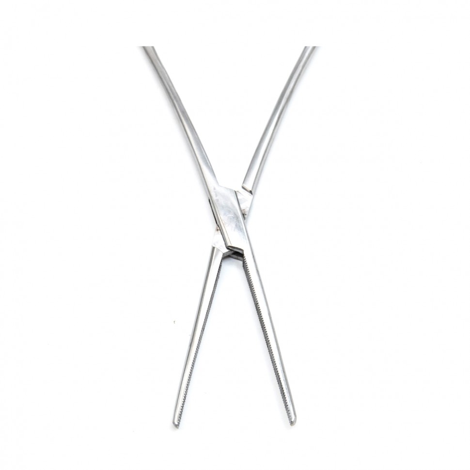 Зажим кровоостанавливающий, зубчатый, прямой №2, 205 мм. Surgiwell