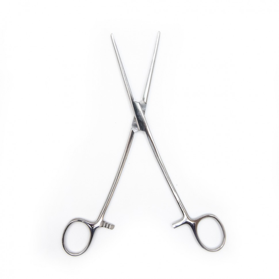 Зажим кровоостанавливающий, зубчатый, прямой №2, 205 мм. Surgiwell