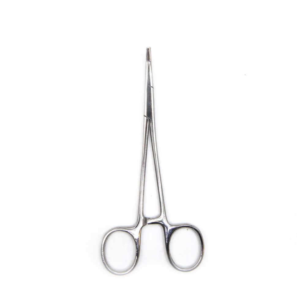 Зажим кровоостанавливливающий, одно- и двузубый, зубчатый, изогнутый №1, 155 мм. Surgiwell