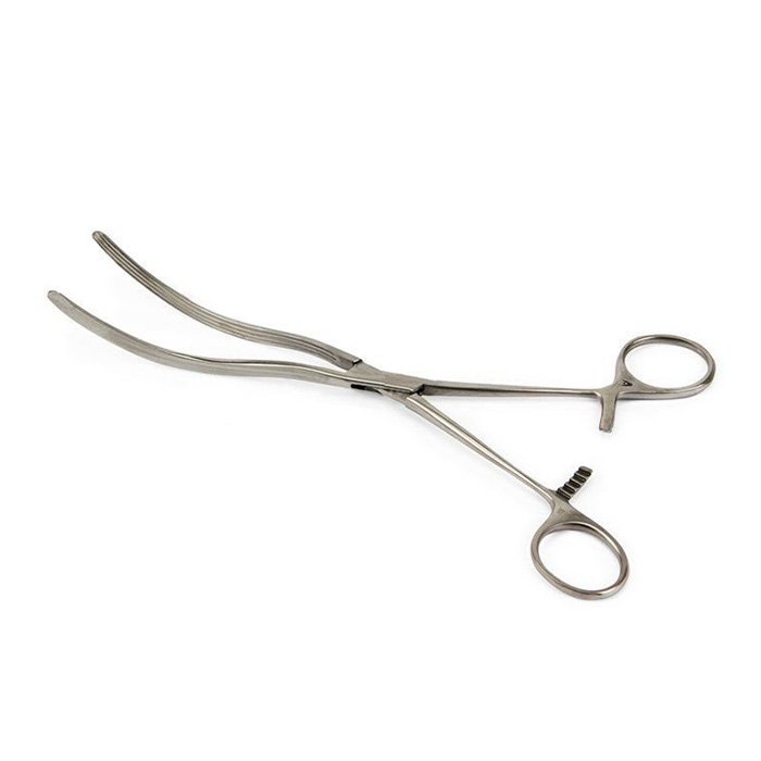 Зажим кишечный эластичный для взрослых изогнутый 235 мм