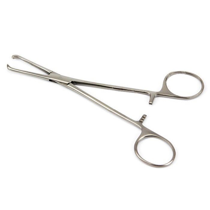 Зажим для захватывания кишечной стенки д/новор., 140 мм