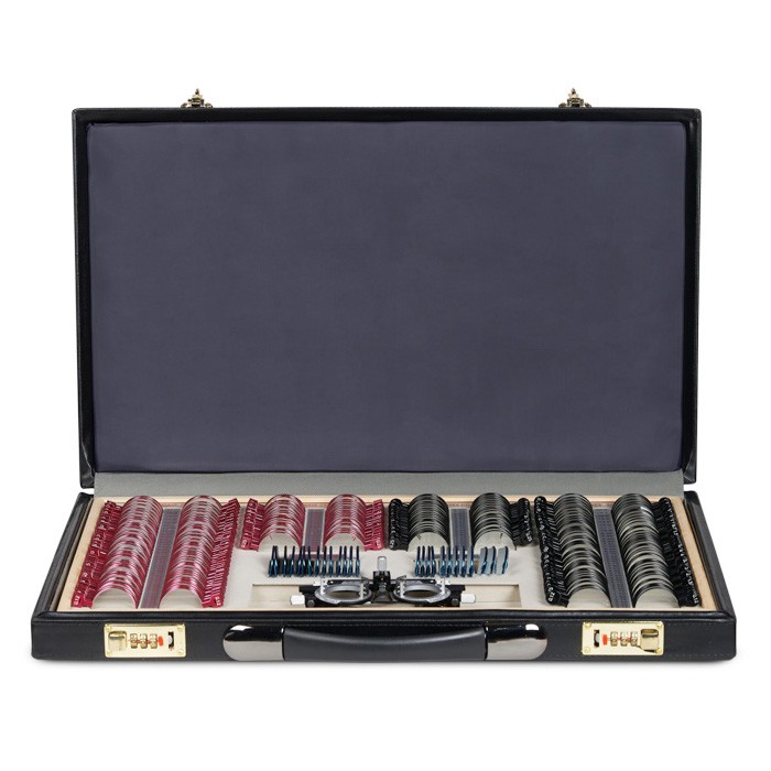 Набор пробных очковых линз с оправой на 266 линз (металл)