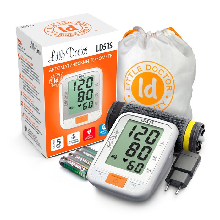 Тонометр Little Doctor LD51S автоматический говорящий с адаптером
