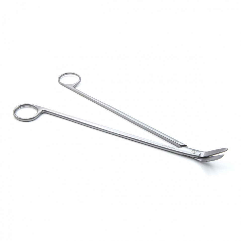 Ножницы сосудистые вертикально-изогнутые под углом, 250 мм (Н-28р), МИЗТ