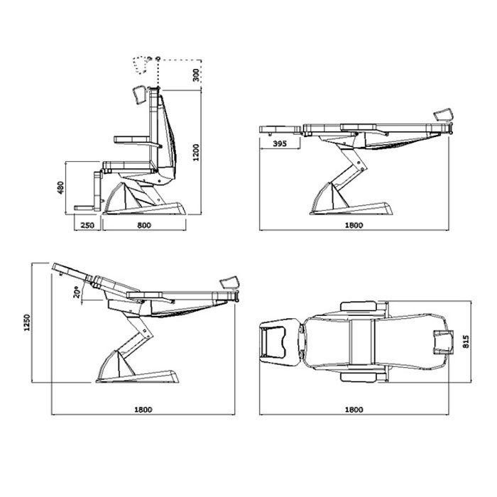 Оториноларингологическое кресло FUTURA EVO, Eurocliniс