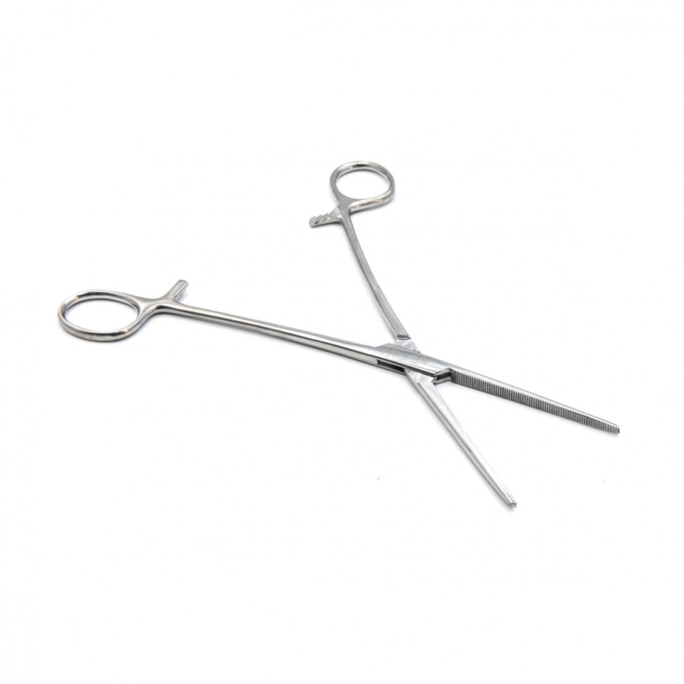 Зажим кровоостанавливающий, зубчатый, прямой №2, 205 мм. Surgiwell