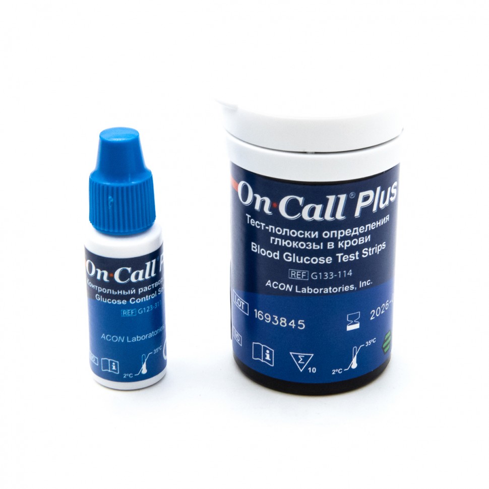 Глюкометр для измерения уровня глюкозы "On Call Plus" (Он Колл Плюс)