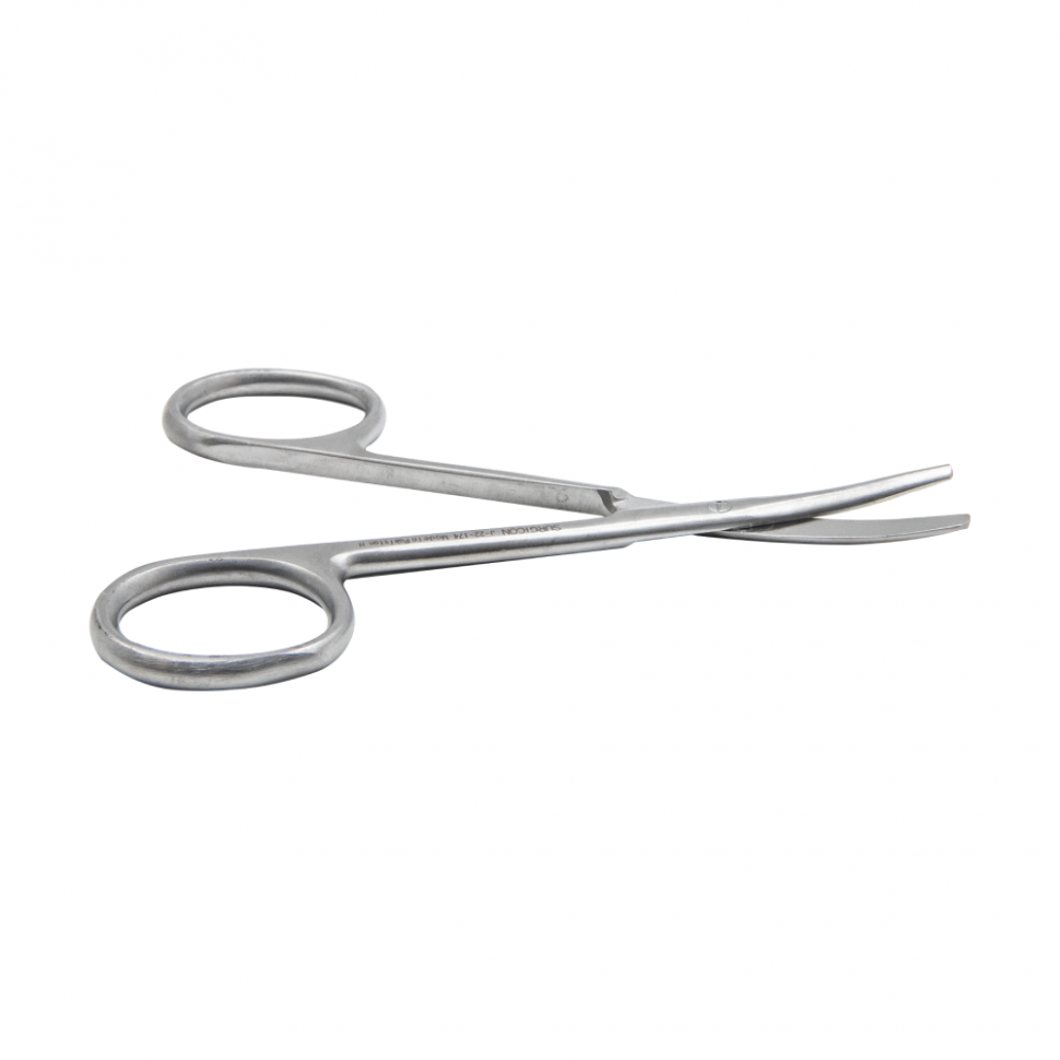 Ножницы вертикально изогнутые тупоконечные 100мм