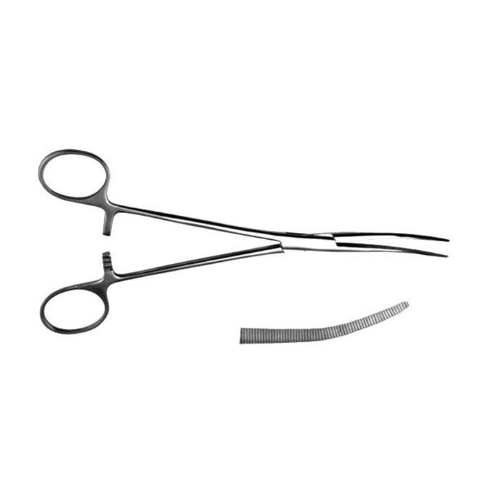 Зажим артериальный изогнутый Пеана 203 мм (блестящие)