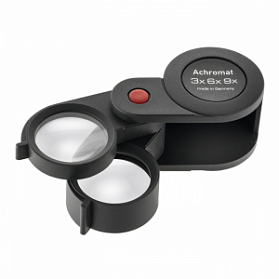 Лупа техническая ахроматическая складная в пластиковом корпусе Eschenbach, диаметр 23 мм, 3.0х; 6.0х; 9.0х