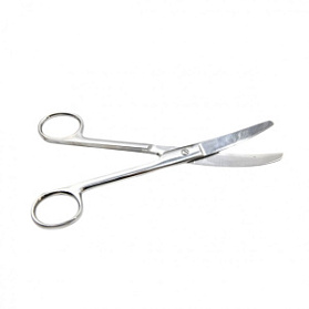 Ножницы медицинские твердосплавные, вертикально-изогнутые, тупоконечные 170 мм, Surgiwell