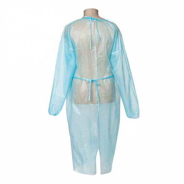 Халат одноразовый хирургический нестерильный, рукав на резинке, 50 шт