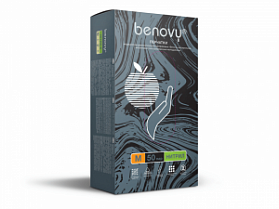 Перчатки нитриловые BENOVY, черные, размер M, 50 пар в упаковке