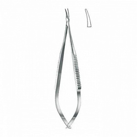 Иглодержатель микрохирургический, без замка, изогнутый, 14,5 см KLS Martin