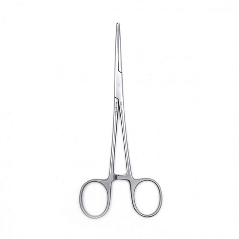 Зажим медицинский DE BAKEY-RANKIN, кровоостанавливающий с атравматической нарезкой изогнутый, 160 мм (З-11-2р), МИЗТ
