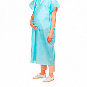 Рубашка для рожениц стерильная 110 см размер 52-54 цвет голубой Рубашка для рожениц стерильная 110 см размер 52-54 цвет голубой