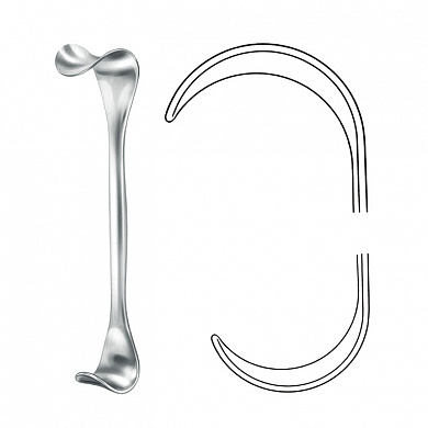 15-695-00-01 RETRACTOR, DOUBLE, GOLET, 19 CM