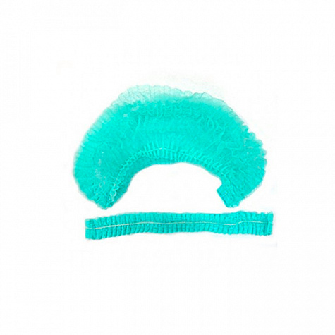 Шапочка типа шарлотта одноразовая (14г/кв.м, зеленый)