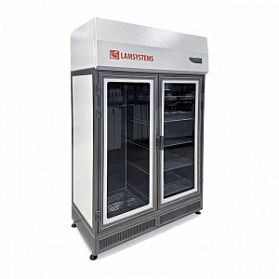 Шкаф стерильного хранения с распашными дверями для фармацевтических производств (КД 442.120.33, штанга и 5 полок)