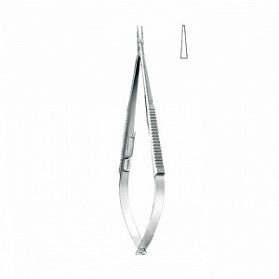 Иглодержатель микрохирургический, прямой, с замком, 14,5 см KLS Martin