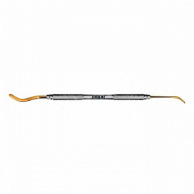 Двухсторонняя серповидная гладилка GOLD (арт 1302 TiN) FABRI