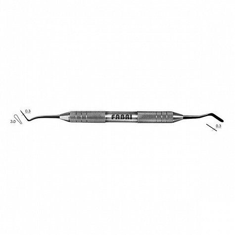 1352F Black Гладилка большая, FABRI серии BLACK