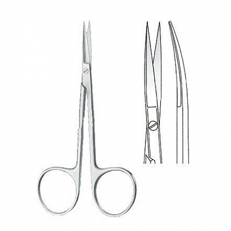 Ножницы глазные IRIS, изогнутые, остроконечные 9 см KLS Martin Ножницы глазные IRIS, изогнутые, остроконечные 9 см KLS Martin