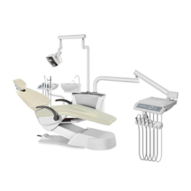 Fengdan BZ637 Luxury - стоматологическая установка, с нижней подачей и улучшенной обивкой, бежевая