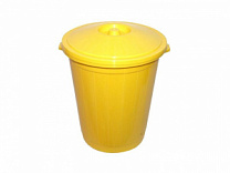 Бак для сбора медицинских отходов кл. А на 50 литров, с крышкой, жёлтый