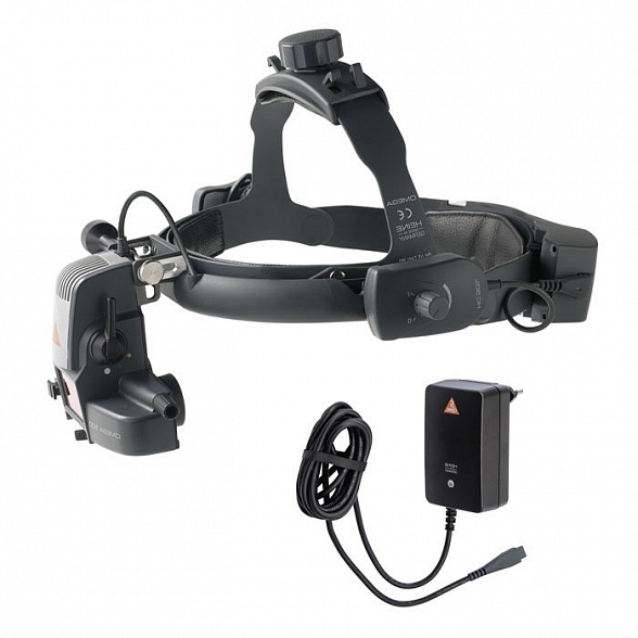 Офтальмоскоп непрямой бинокулярный, модель OMEGA 500 с ксенон-галогеновым освещением с принадлежностями в транспортном кейсе Heine