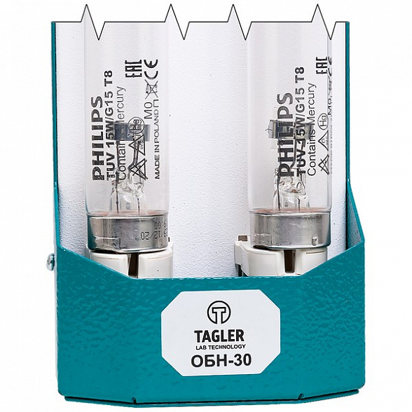 Ультрафиолетовый бактерицидный облучатель открытого типа ТАГЛЕР ОБН-30 (2x15 Вт)