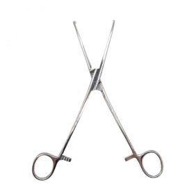 Зажим кровоостанавливающий, одно- и двузубый, зубчатый, изогнутый №3. Surgiwell