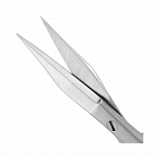 Ножницы микрохирургические, прямые, остроконечные, общая длина 165 мм