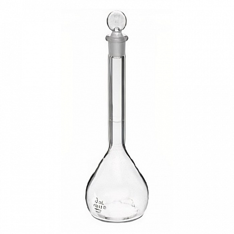 Колба мерная с одной меткой и пришлифованной пробкой 500 мл