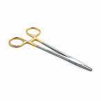 Иглодержатель, армированный твердым сплавом, с золотыми ручками, 160 мм. Surgiwell