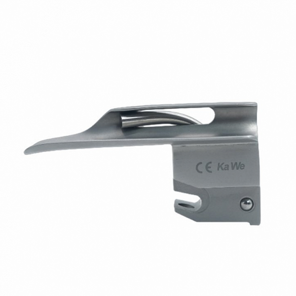 Ларингоскоп с набором клинков Miller фиброоптический (№ 00, 0, 1, 2) на батарейках, LED лампа , прямой клинок