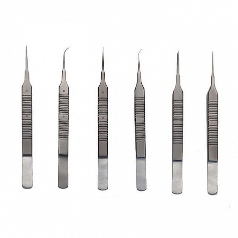 Комплект пинцетов микрохирургических сосудистых