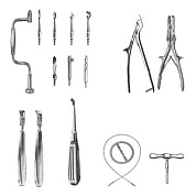 Набор инструментов хирургических нейрохирургический (для трепанации черепа) ПТО Медтехника