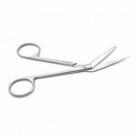 Ножницы для вскрытия сосудов, горизонтально-изогнутые, 135 мм (Н-2р), МИЗТ