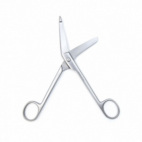 Ножницы LISTER, горизонтально-изогнутые с пуговкой, 185 мм (Н-14р), МИЗТ