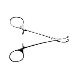 Диссектор с прям. ручк. с кремальерой (д/новор. и детей р/в), 125 мм