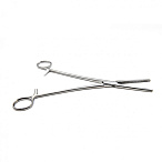 Зажим гинекологический к/о зубчатый прямой №3 220 мм