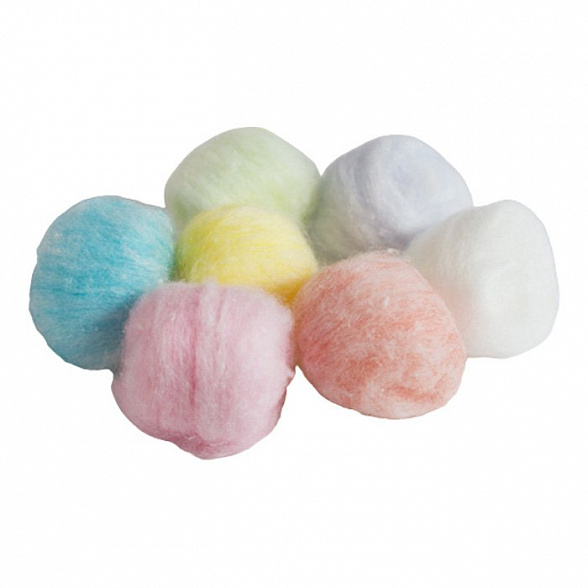 Ватные шарики косметические цветные (№100)