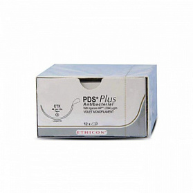 Шовный материал ПДС ПЛЮС 3/0. 90 см. фиолетовый Кол. 31 мм х 2. 1/2 Ethicon