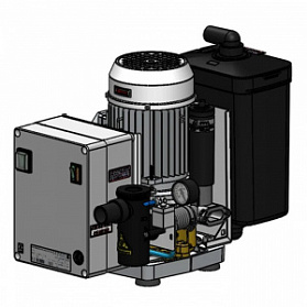 PAL 14 - всасывающий водокольцевой насос, без кожуха, с сепаратором и контрольной панелью