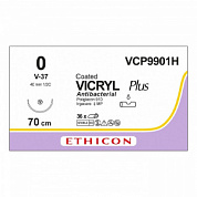 Шовный материал ВИКРИЛ ПЛЮС 0 70 см. не окрашен Кол.-реж. 40 мм. 1/2 Ethicon
