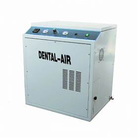 Dental Air 2/24/379 - безмасляный воздушный компрессор на 2 установки, с осушителем, с кожухом, 150 л/мин