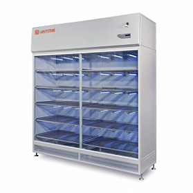 Шкаф стерильного хранения с раздвижными дверями и лампами УФО для фармацевтических производств (КД 432.180.30) Шкаф стерильного хранения с раздвижными дверями и лампами УФО для фармацевтических производств (КД 432.180.30)