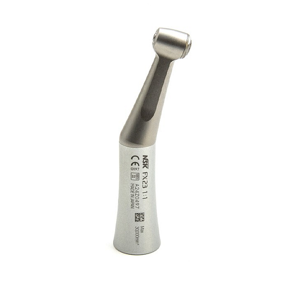 Наконечник угловой FX23 NSK Nakanishi Inc. 1:1 без подсветки без спрея, для CA боров Ø2,35 мм